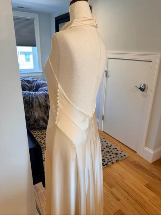 Reformation Roy Cream High-Neck Maxi Gown - Picture 13 of 16